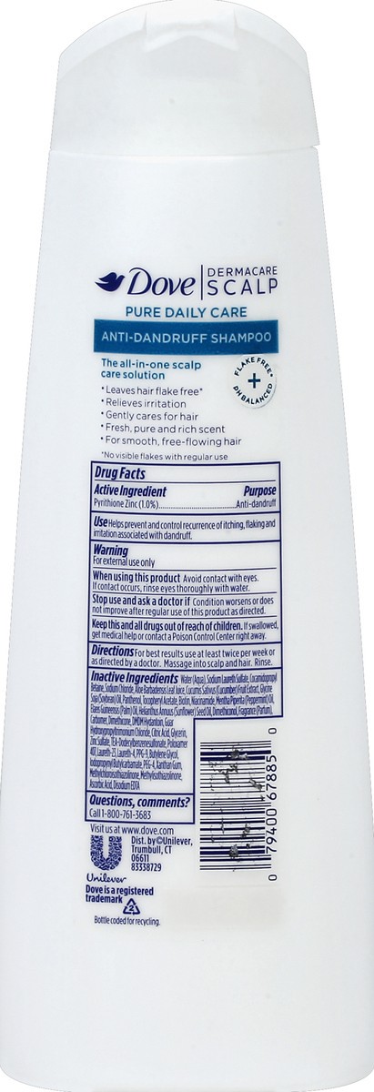 slide 5 of 6, Dove Shampoo Derma Care, 12 oz