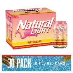 Natural Light Naturdays Light Beer, 30 Pack, 12 fl oz Cans