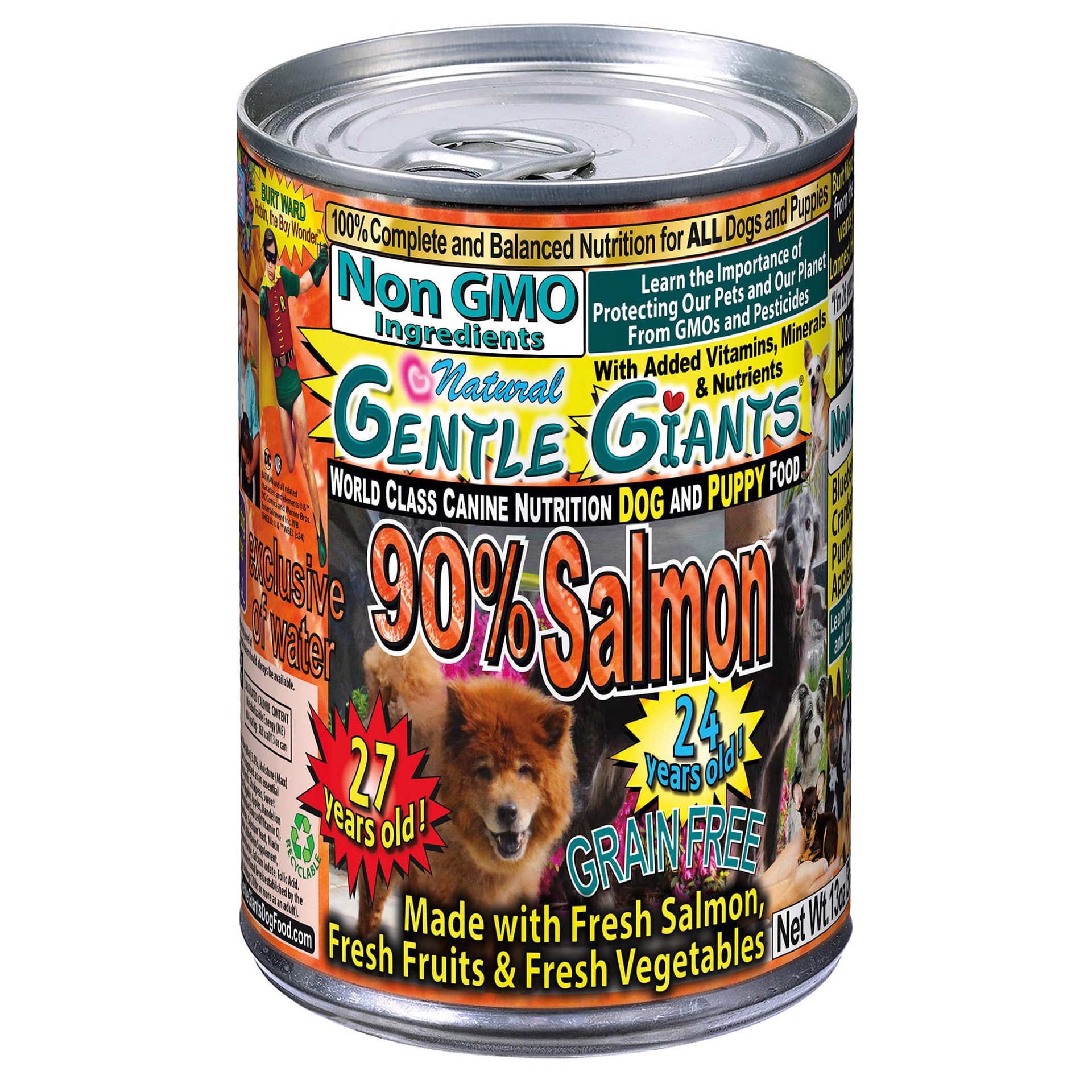 slide 1 of 1, Gentle Giants Grain Free Natural 90% Salmon Dog Food 13 oz, 13 oz