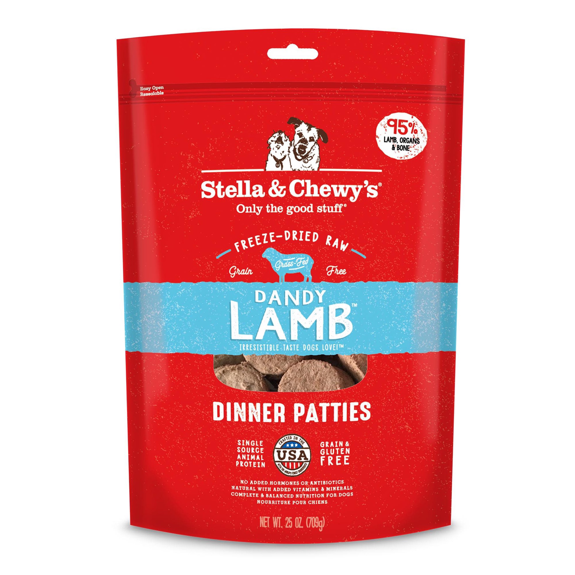 slide 1 of 1, Stella & Chewy's Freeze Dried Raw Dinner Patties High Protein Dandy Lamb Recipe Dry Dog Food, 25 oz