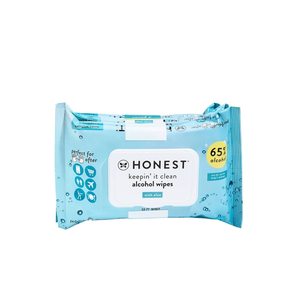 slide 3 of 5, Honest Alcohol Wipes, 150 ct