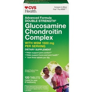 slide 1 of 1, CVS Health Advanced Formula Glucosamine Chondroitin Double Strength Tablets, 120 ct