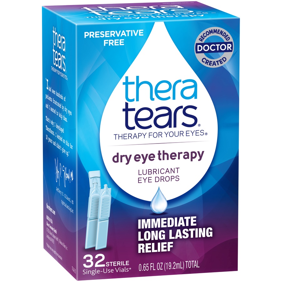 slide 2 of 6, TheraTears Eye Drops, Lubricant, 32 ct