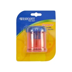 Westcott Plastic Manual Pencil and Crayon Sharpener