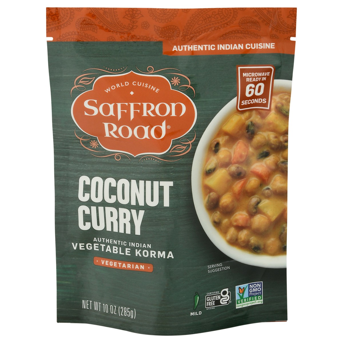 slide 1 of 9, Saffron Road Coconut Curry Authentic Indian Vegetable Korma 10 oz, 10 oz