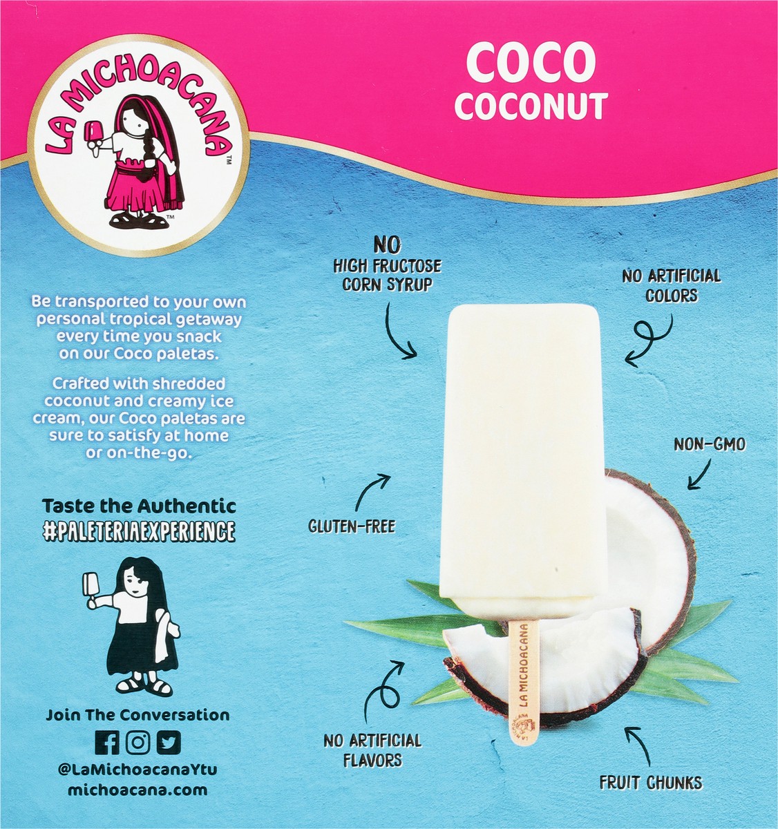 slide 4 of 9, Helados Mexico Coconut Ice Cream Bars 6 ea, 6 ct