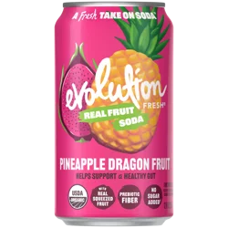 Evolution Fresh Pineapple Dragon Fruit Organic Real Fruit Soda - 12 fl oz Can