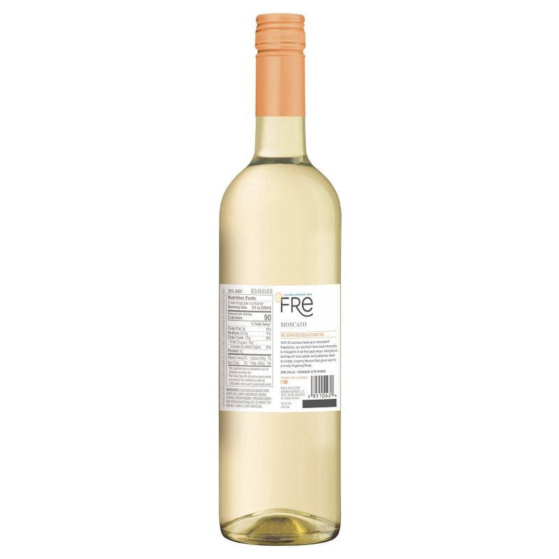 slide 4 of 5, FRE Moscato White Wine, 750mL Wine Bottle, 750 ml