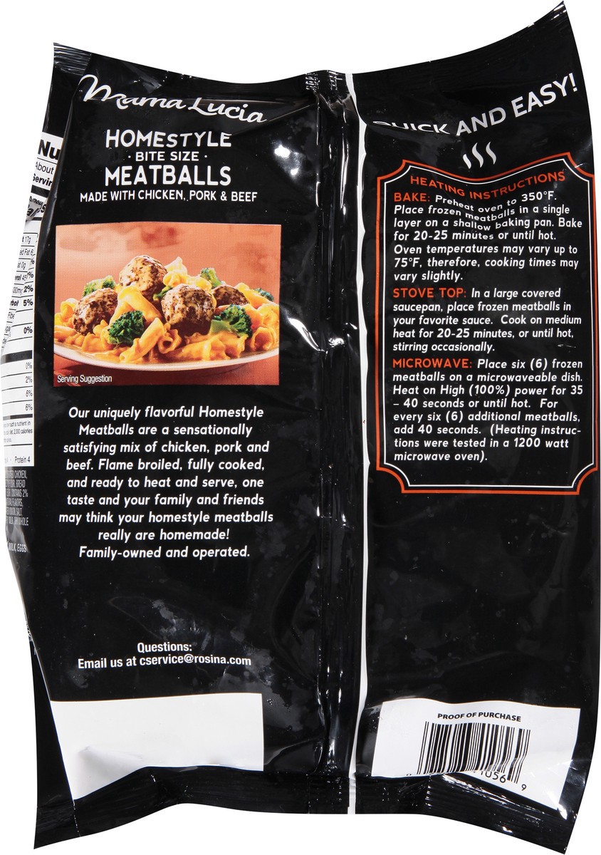 slide 13 of 13, Mama Lucia Bite Size Homestyle Classic Flame Broiled Flavor Meatballs 26 oz, 26 oz
