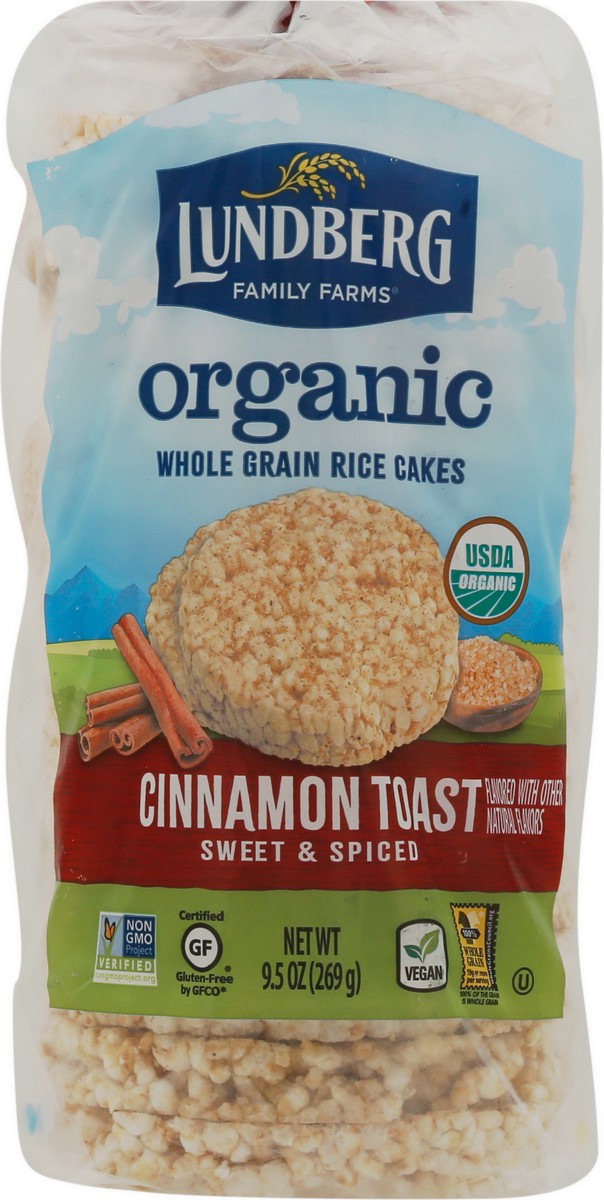 slide 6 of 12, Lundberg Family Farms Organic Whole Grain Cinnamon Toast Rice Cakes 9.5 oz, 9.5 oz
