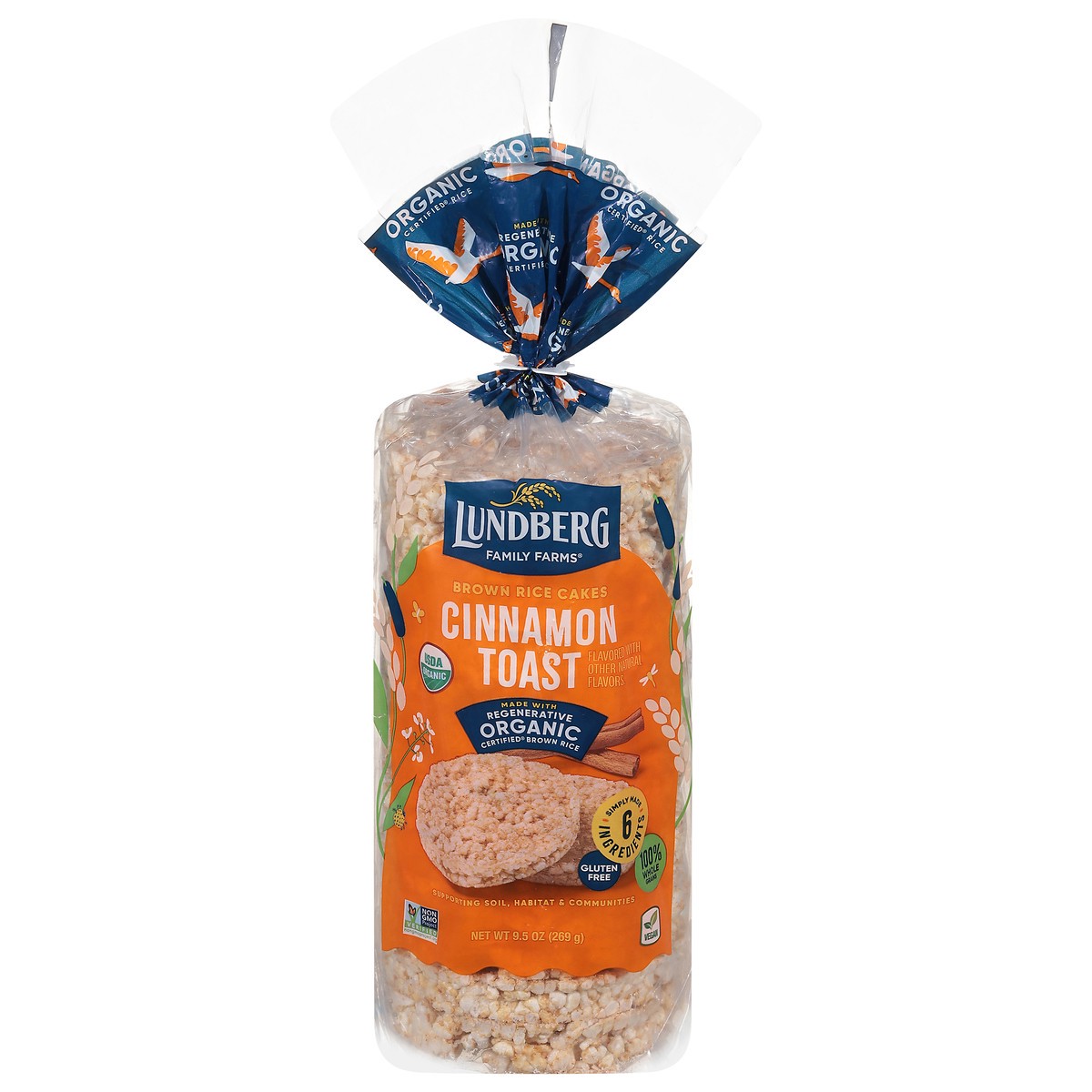 slide 1 of 12, Lundberg Family Farms Brown Cinnamon Toast Rice Cakes - 9.5 oz, 9.5 oz