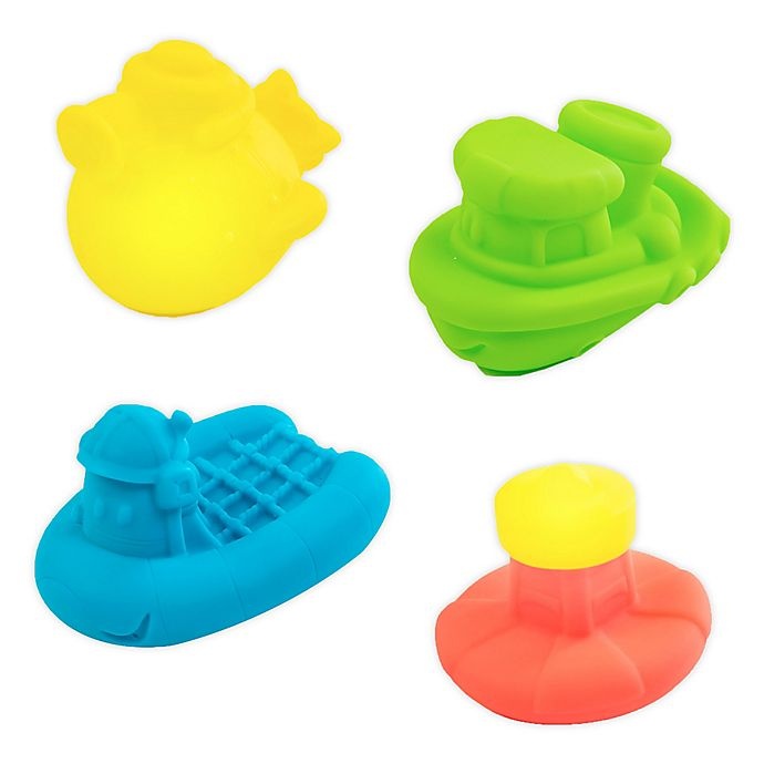 slide 1 of 3, Sassy Boat and Buoy Bath Toy Set, 4 ct