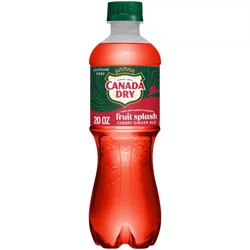 Canada Dry Fruit Splash Cherry Ginger Ale Soda, 20 fl oz bottle