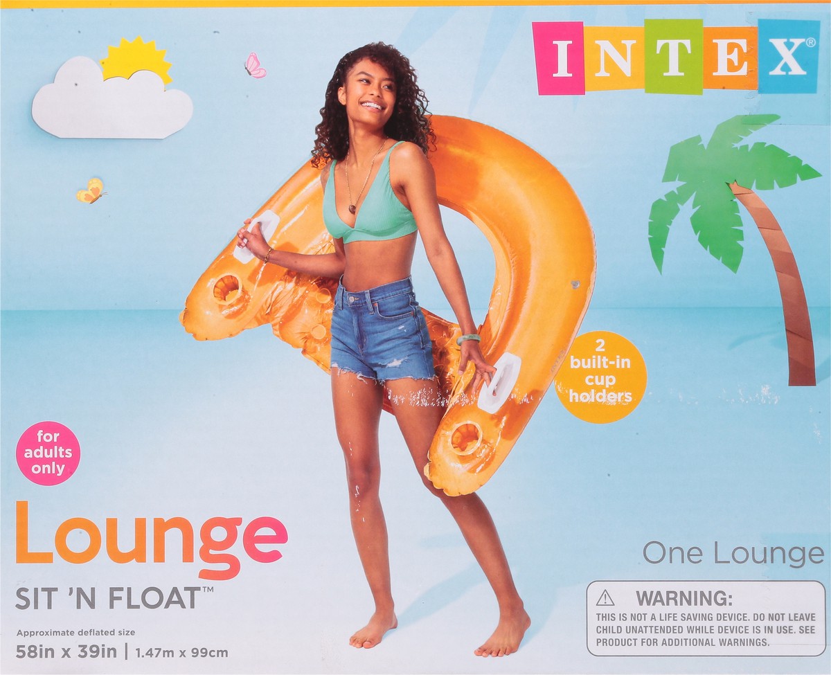 slide 2 of 9, Intex Sit N Float Lounge 1 ea, 60 in x 39 in