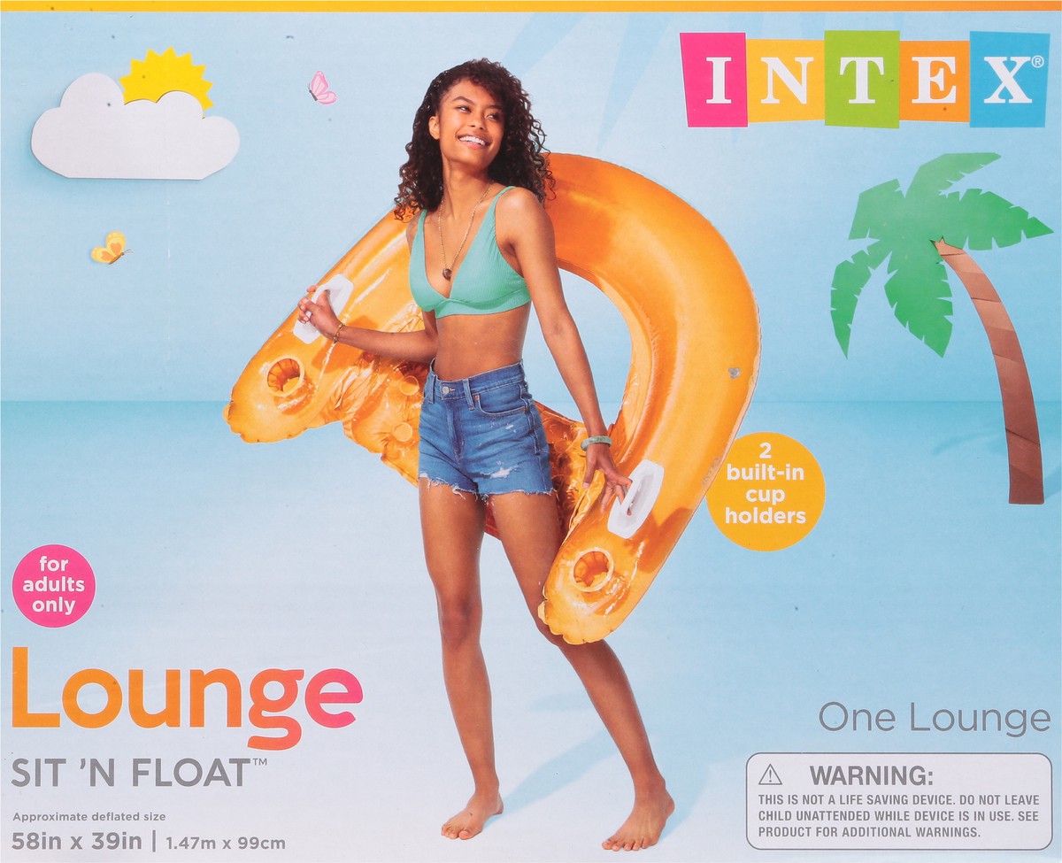 slide 4 of 9, Intex Sit N Float Lounge 1 ea, 60 in x 39 in