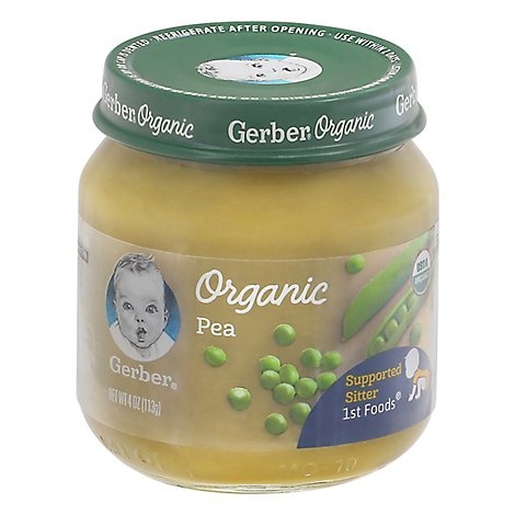 slide 1 of 1, Gerber 1St Foods Org Pea Jar, 4 oz