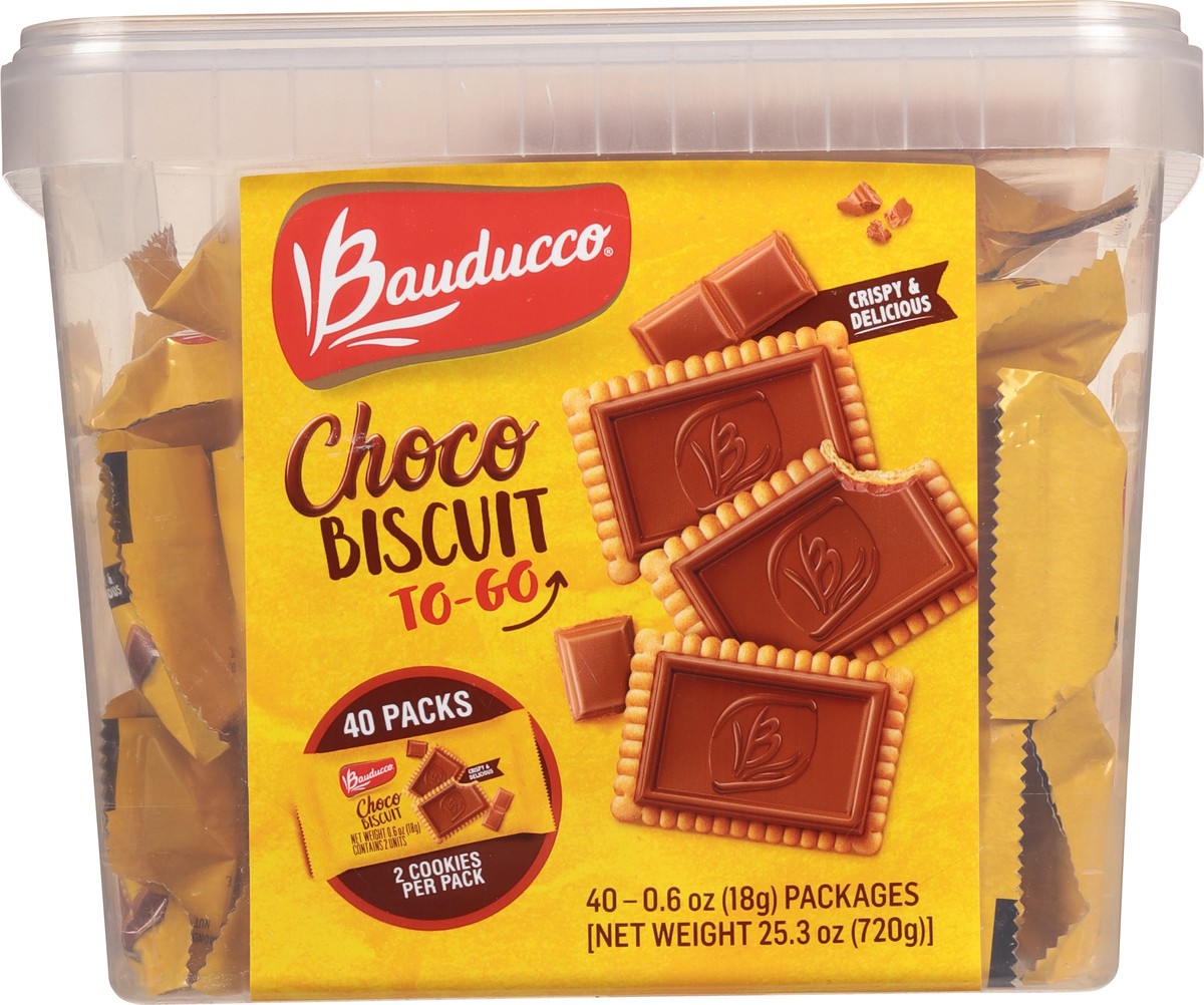 slide 6 of 9, Bauducco Choco Biscuit Tub 40 Pk, 40 ct