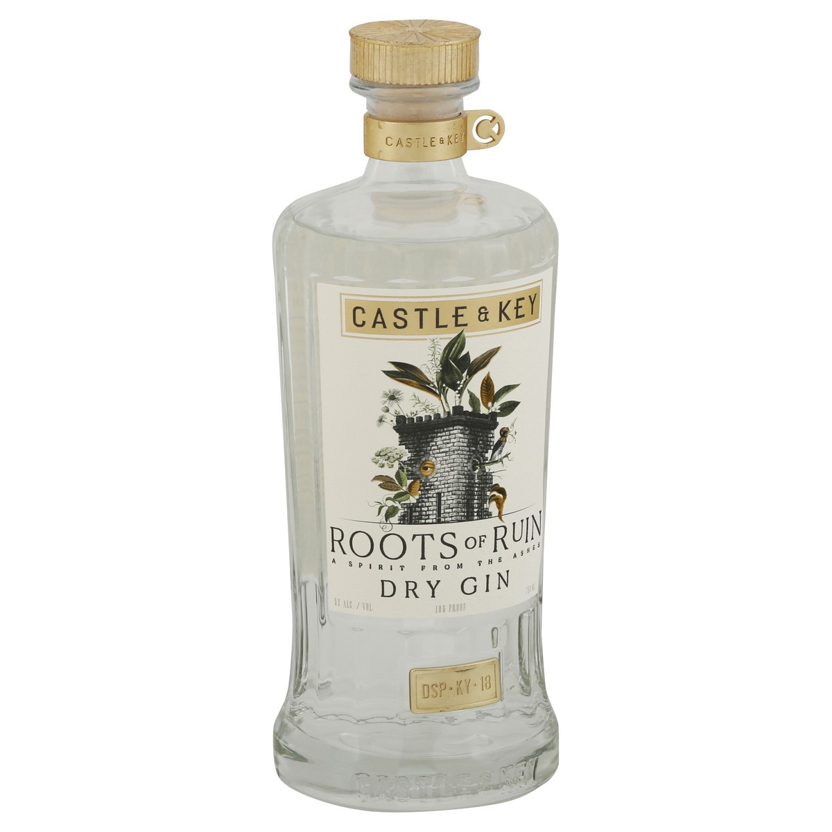 slide 2 of 9, Castle & Key Gin, Dry, Roots Of Ruin, 750 ml