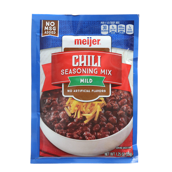 slide 1 of 1, Meijer Mild Chili Seasoning Mix, 1.25 oz