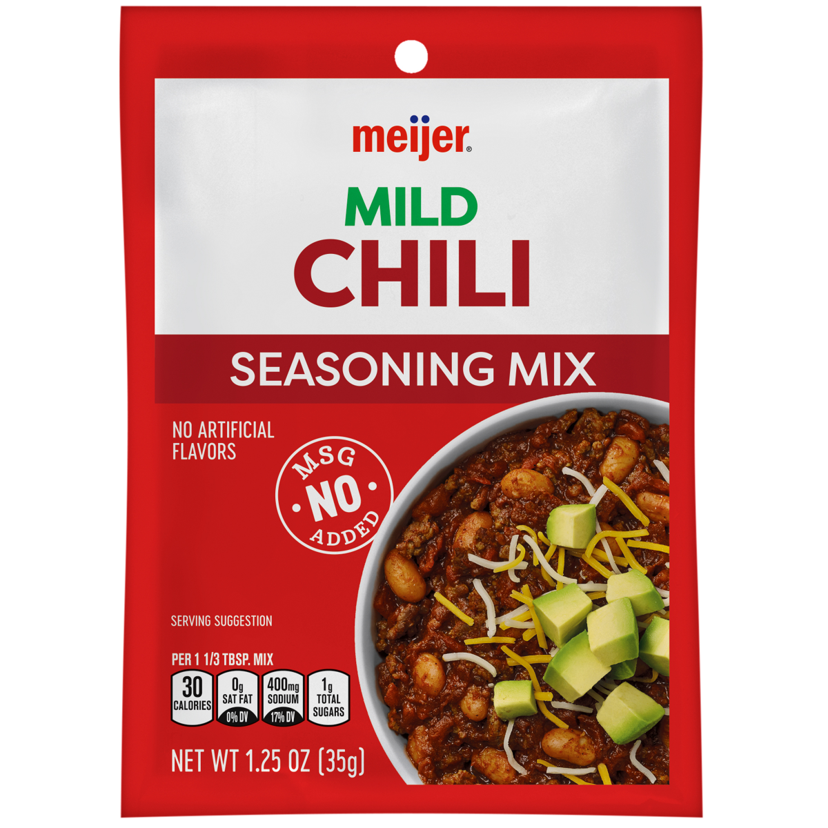 slide 1 of 5, Meijer Mild Chili Seasoning Mix, 1.25 oz