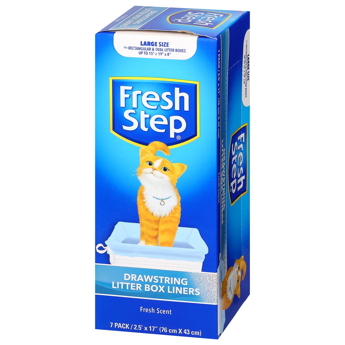 slide 9 of 15, Fresh Step Drawstring Fresh Scent Litter Box Liners Large Size 7 ea, 7 ct; LG