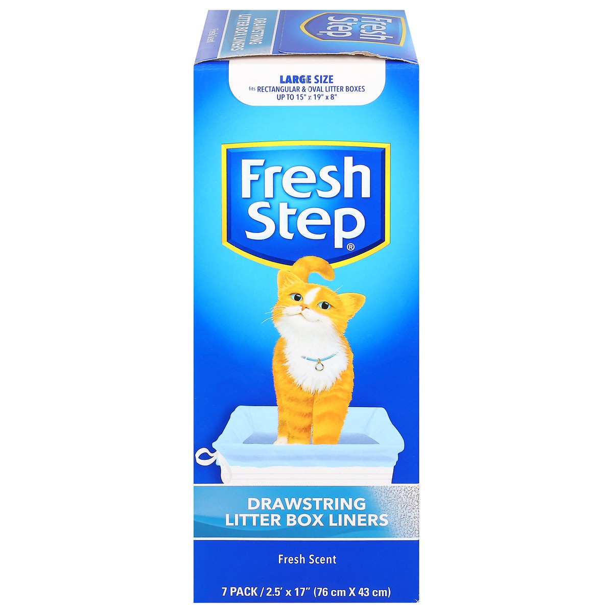 slide 7 of 15, Fresh Step Drawstring Fresh Scent Litter Box Liners Large Size 7 ea, 7 ct; LG