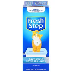 Fresh Step Drawstring Fresh Scent Litter Box Liners Large Size 7 ea