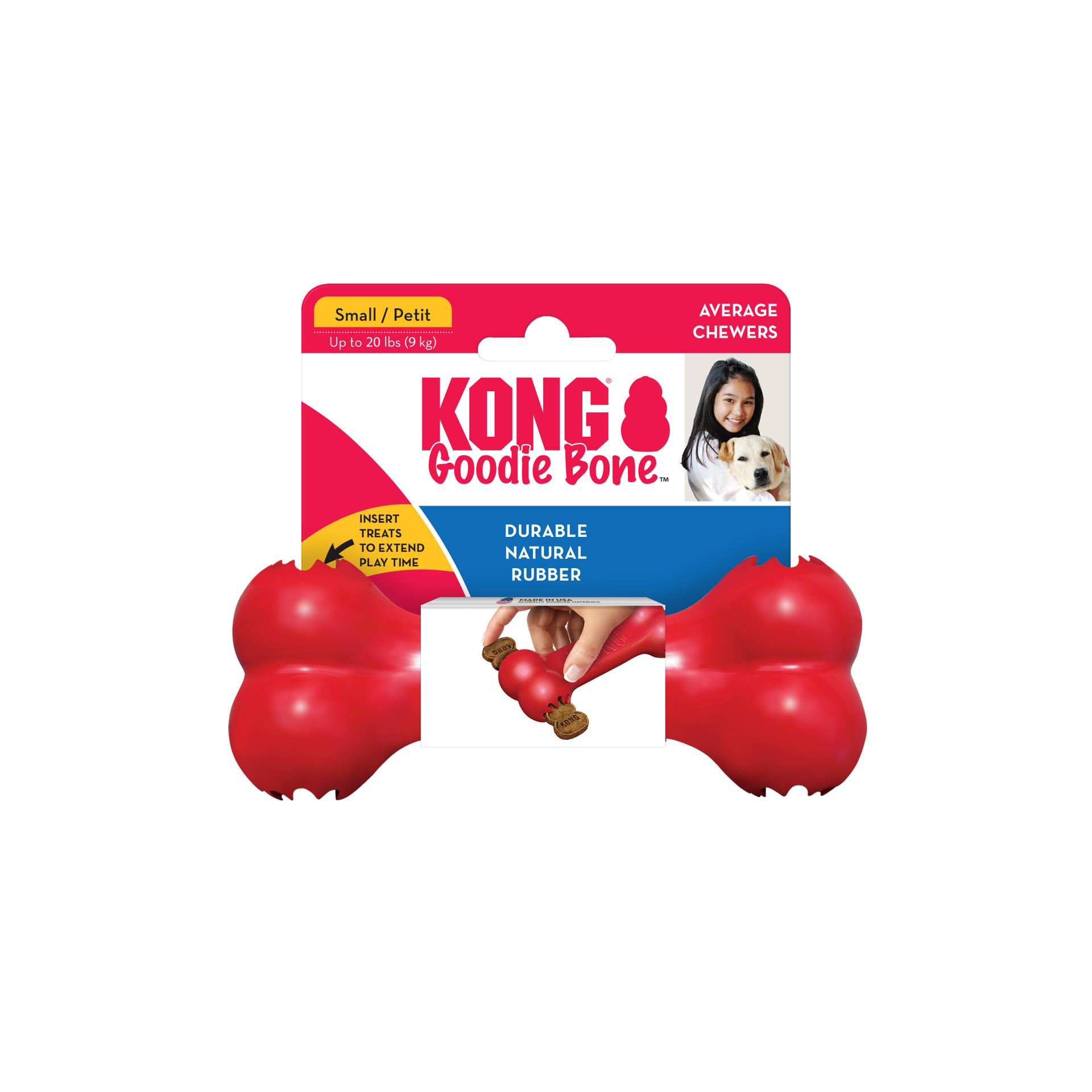 slide 4 of 4, KONG Goodie Bone Dog Toy - S, 1 ct