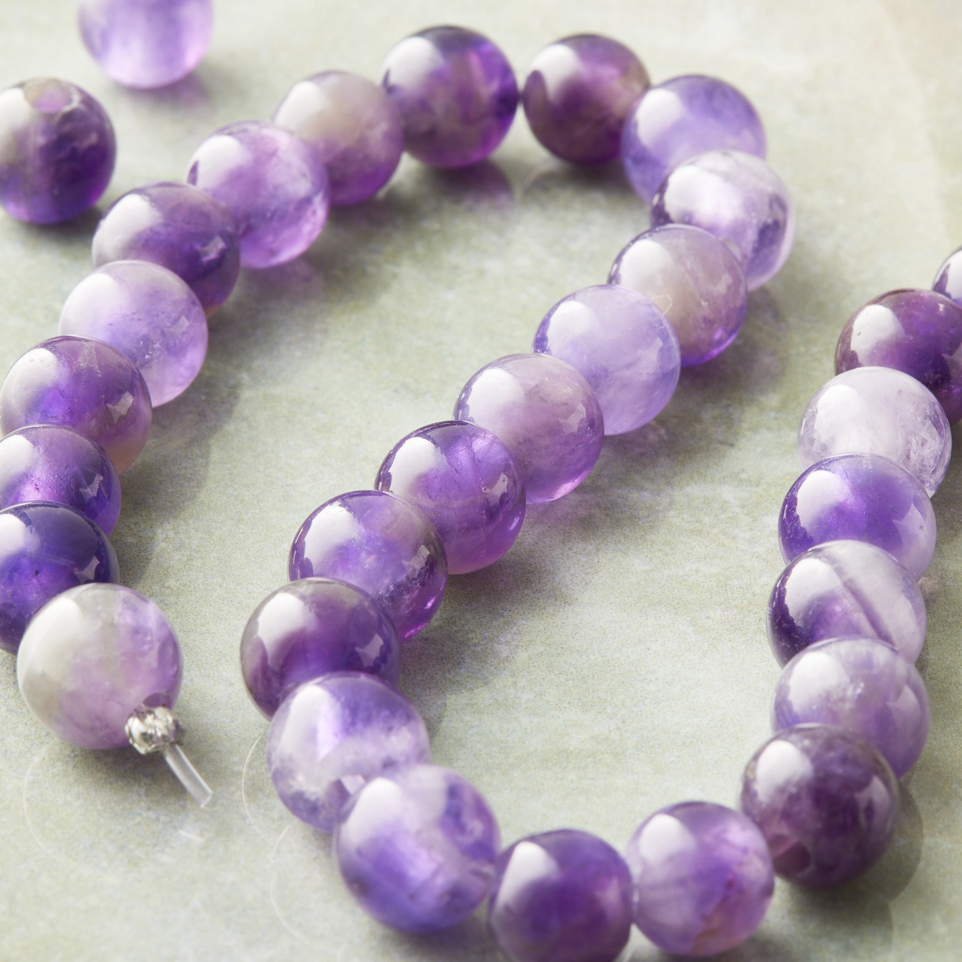 slide 3 of 3, Purple Large Hole Amethyst Round Beads By Bead Landing, 8mm, 8mm