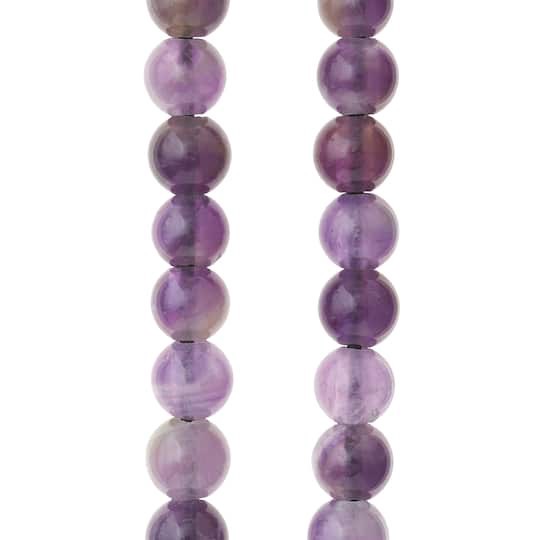 slide 1 of 3, Purple Large Hole Amethyst Round Beads By Bead Landing, 8mm, 8mm