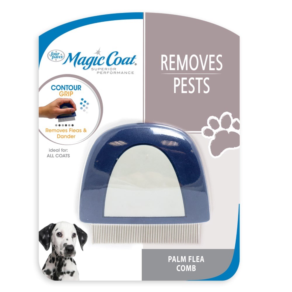 slide 1 of 1, FOUR PAWS Magic Coat Professional Series Palm Flea Comb for Dogs, 1 ct