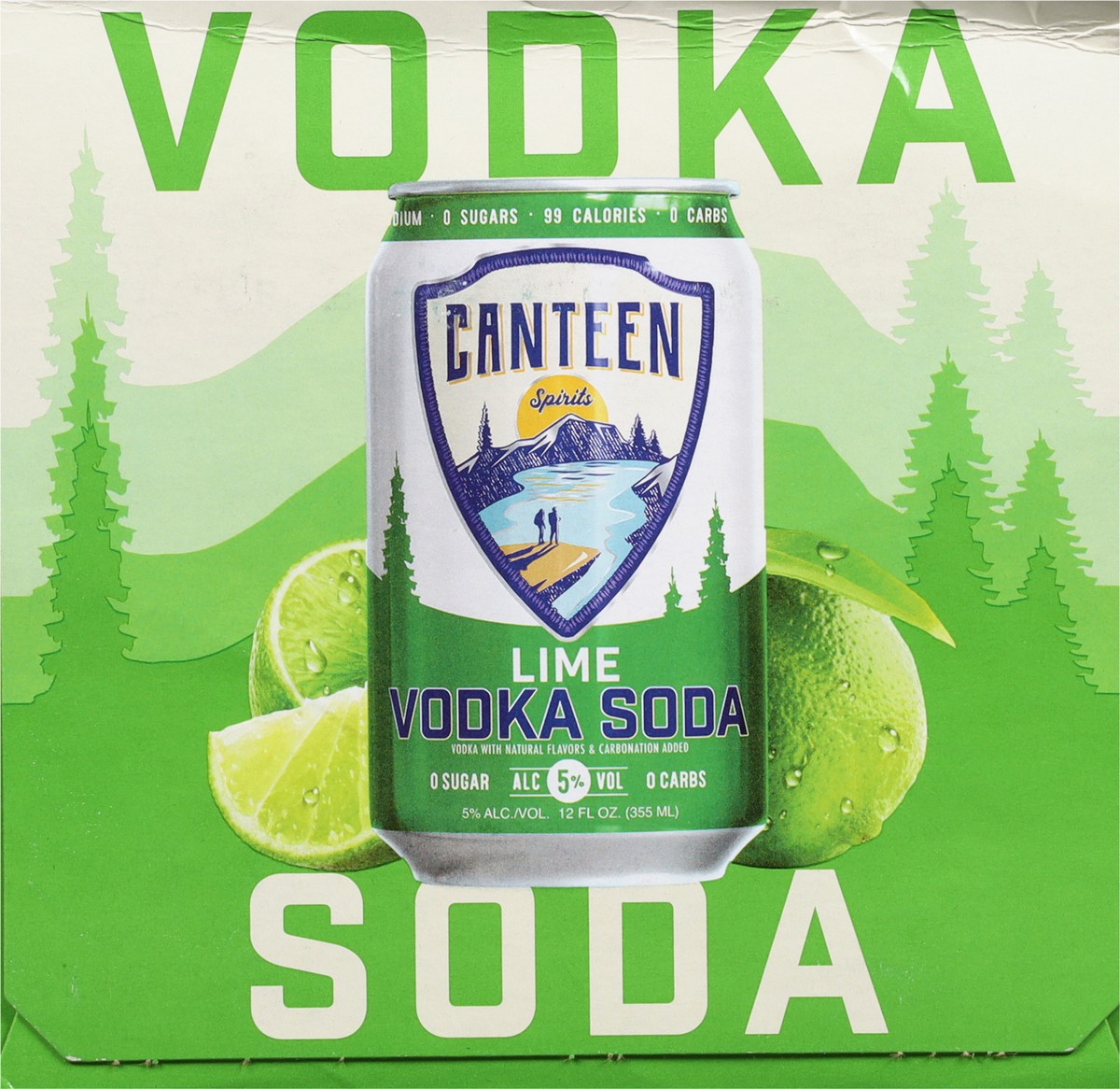 slide 3 of 9, Canteen Spirits Lime Vodka Soda 4 - 12 fl oz Cans, 12 oz