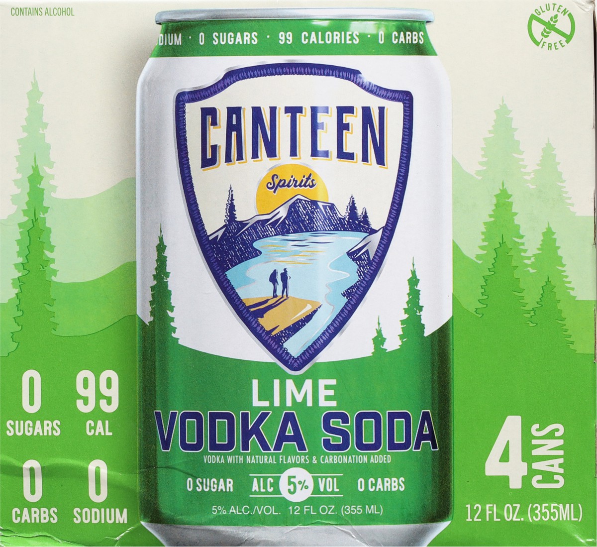slide 2 of 9, Canteen Spirits Lime Vodka Soda 4 - 12 fl oz Cans, 12 oz