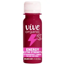 Vive Organic Energy Extra Strength Strawberry Lemon Wellness Shot - 2 fl oz