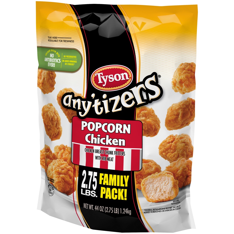 Tyson Any'tizers Popcorn Chicken, Family Pack 44 oz Shipt