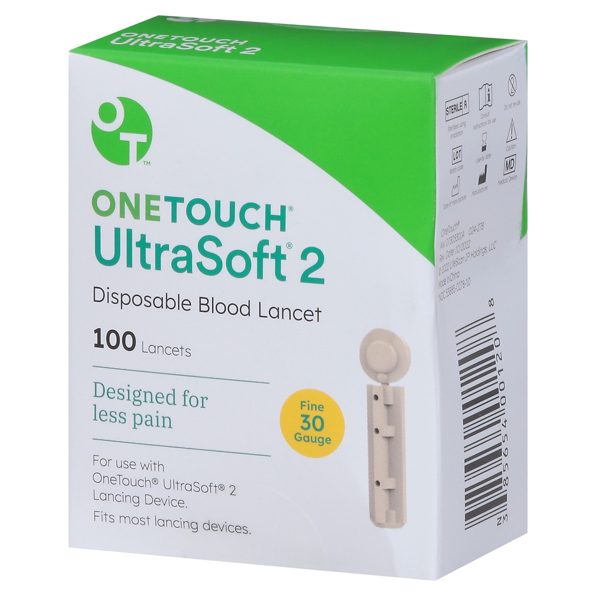 slide 2 of 9, OneTouch OTUltraSoft2 Lancet 100 US, 100 ct