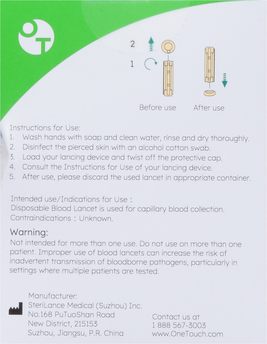 slide 7 of 9, OneTouch OTUltraSoft2 Lancet 100 US, 100 ct