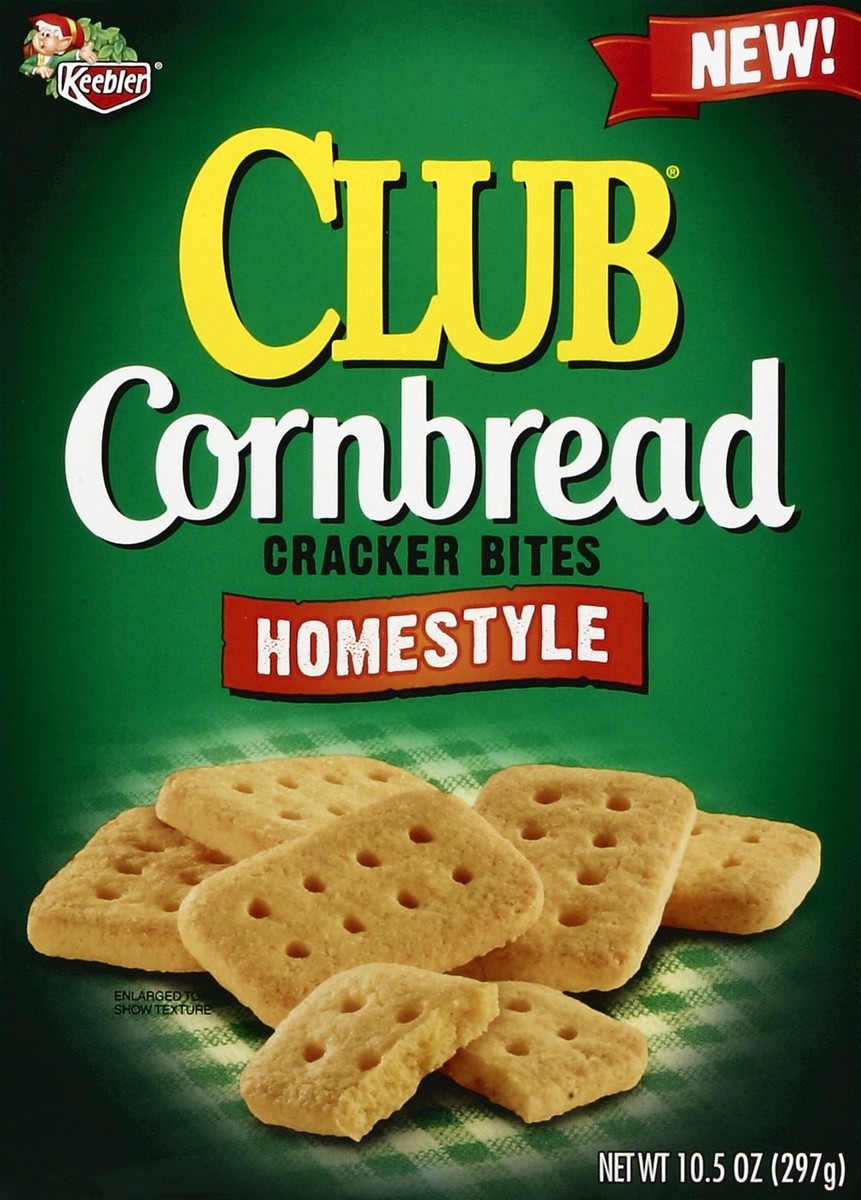 slide 5 of 6, Club Cracker Bites, Cornbread, Homestyle, 10.5 oz