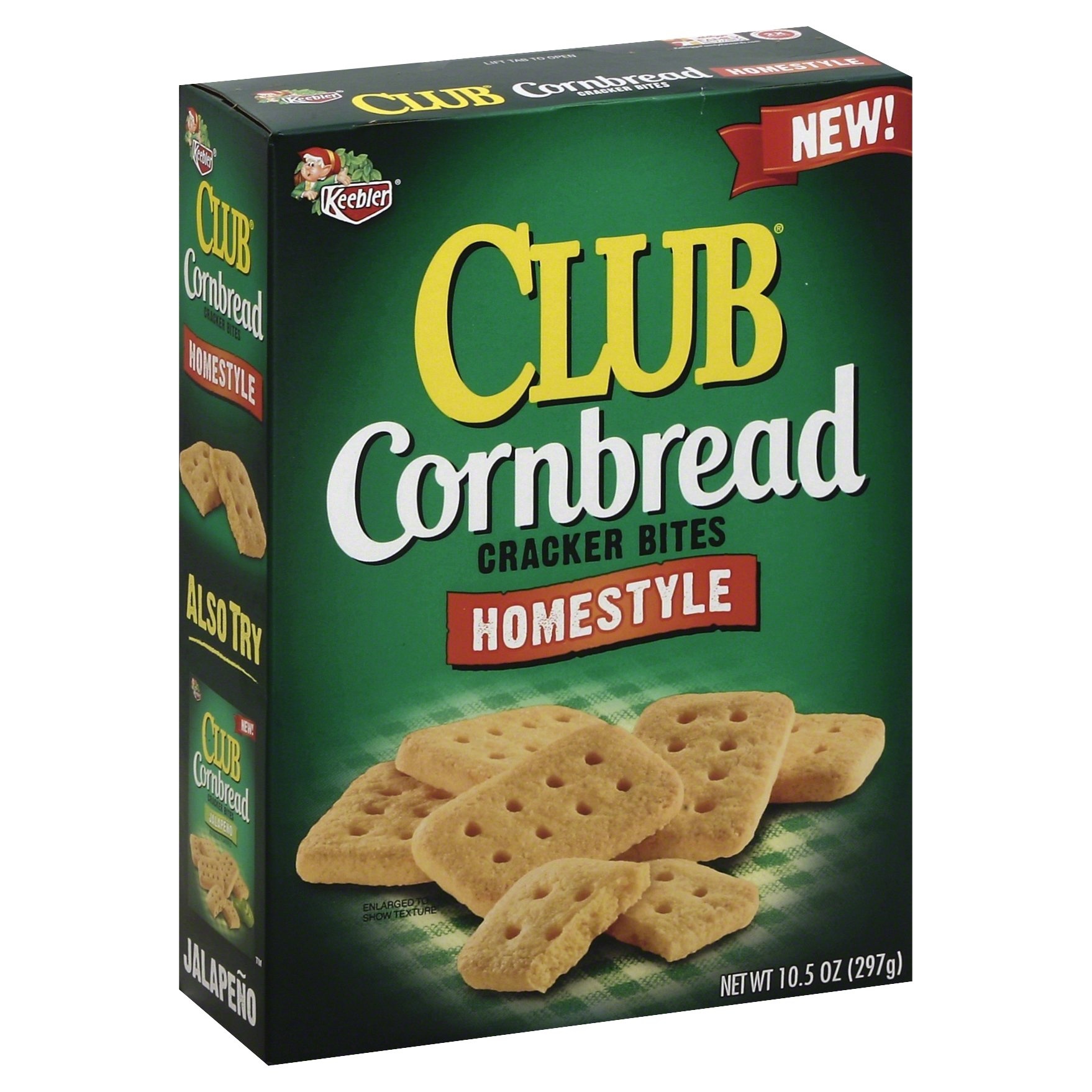 slide 1 of 6, Club Cracker Bites, Cornbread, Homestyle, 10.5 oz