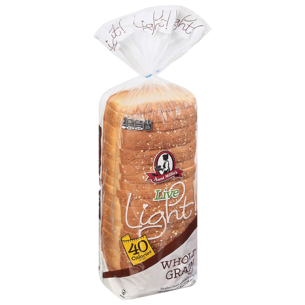 slide 3 of 9, Aunt Millie's Live Light! Whole Grain Bread 20 oz, 20 oz