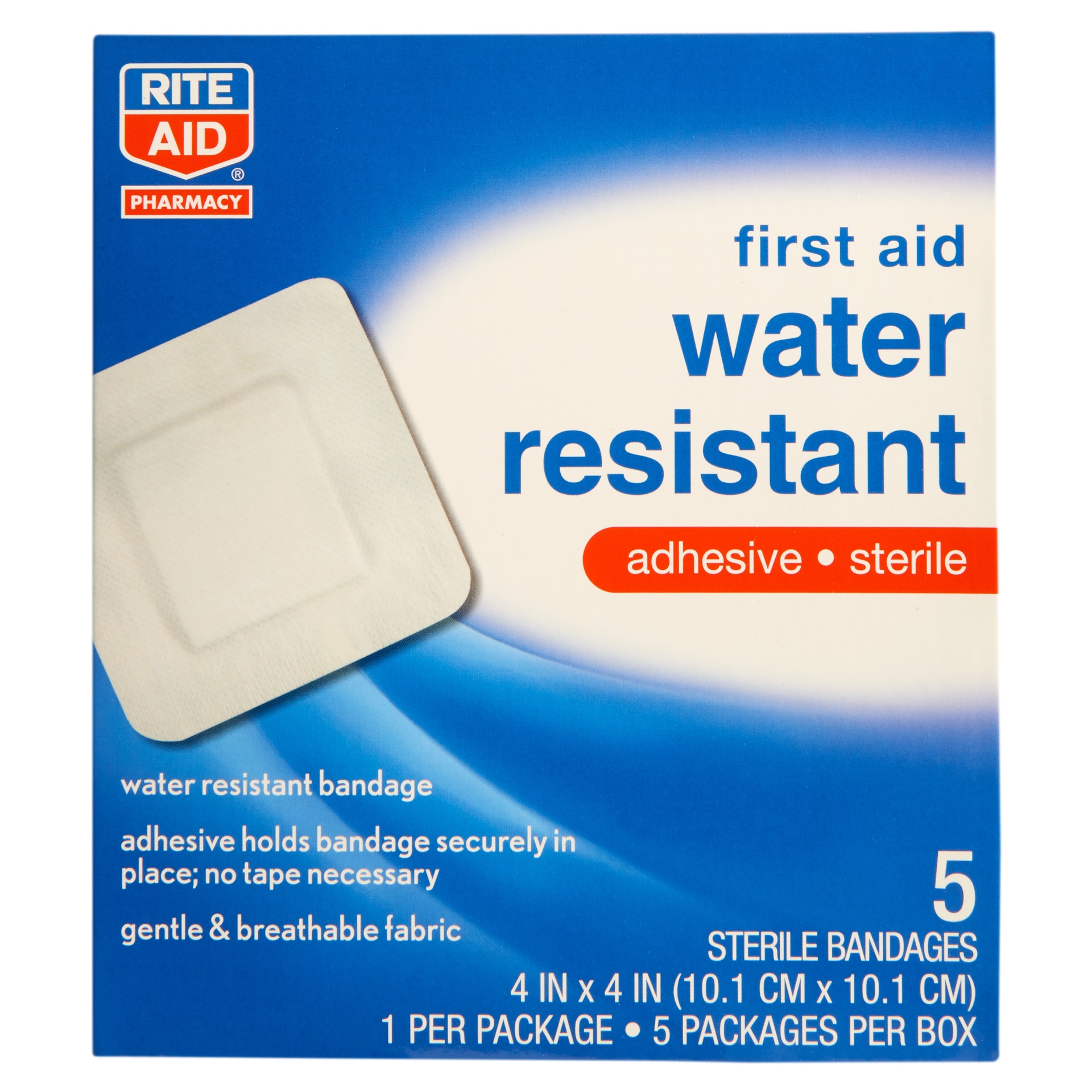 slide 1 of 1, Rite Aid First Aid Sterile Waterproof Bandages, 5 ct