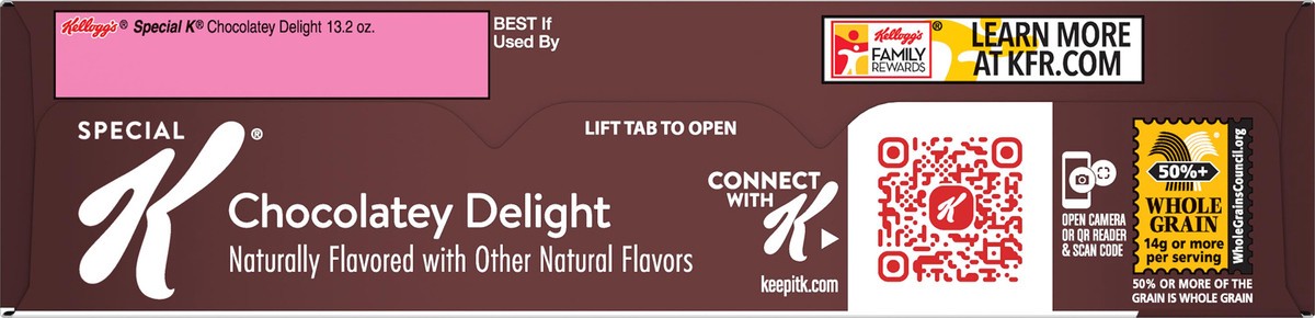 slide 6 of 8, Special K Cold Breakfast Cereal, 11 Vitamins and Minerals, Chocolatey Delight, 13.2oz Box, 1 Box, 13.2 oz