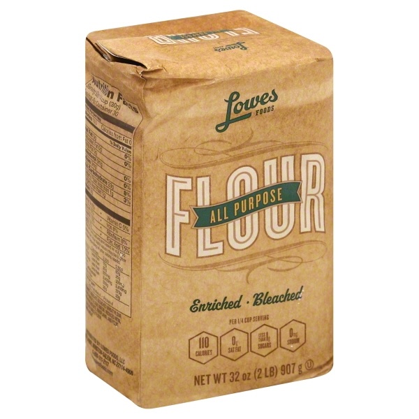 slide 1 of 1, Lowes Foods Flour All Purpose, 2 lb