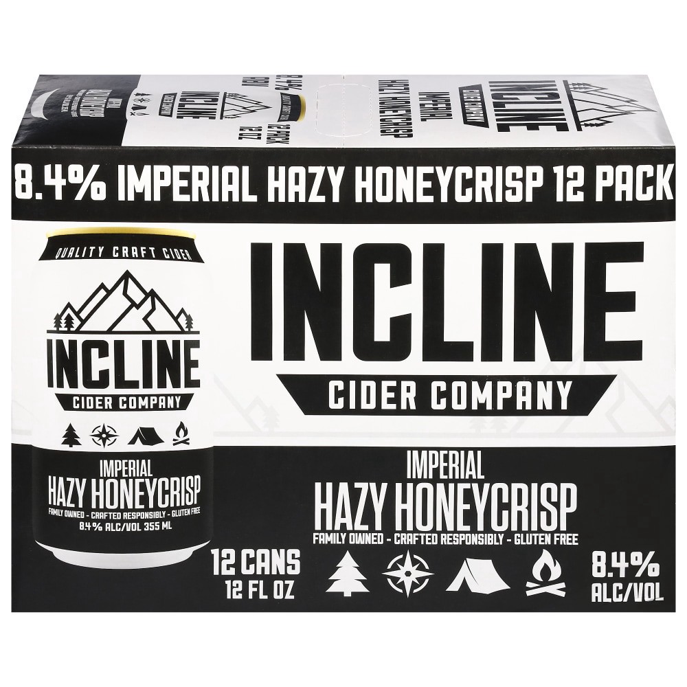 slide 2 of 3, Incline Cider Company Hazy Imperial Hazy Honeycrisp Beer 12 - 12 fl oz Cans, 12 ct; 12 fl oz