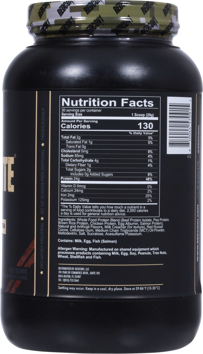 slide 14 of 14, MRE Lite Redcon1 Animal Based Protein Fudge Brownie Powder Drink Mix 30.69 oz, 30.69 oz