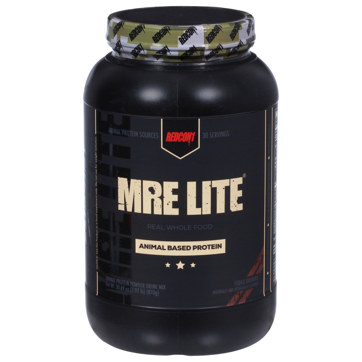 slide 7 of 14, MRE Lite Redcon1 Animal Based Protein Fudge Brownie Powder Drink Mix 30.69 oz, 30.69 oz