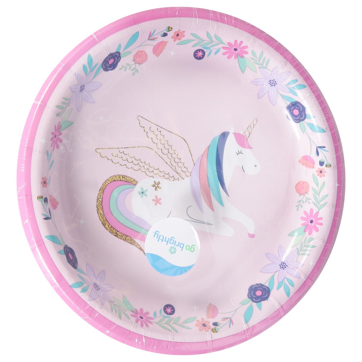 slide 2 of 11, Go Brightly 6.75 Inch Unicorn Wishes Dessert Plates 8 ea, 8 ct