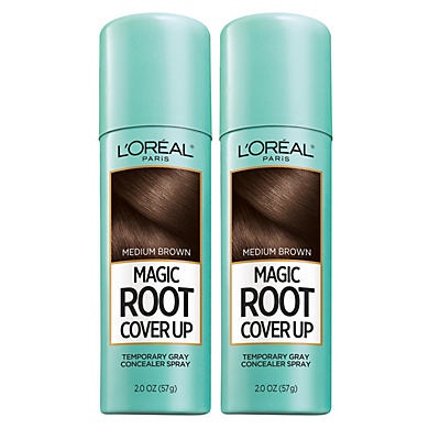 slide 1 of 1, L'Oréal Paris Magic Root Cover Up Medium Brown Twin Pack, 2 oz