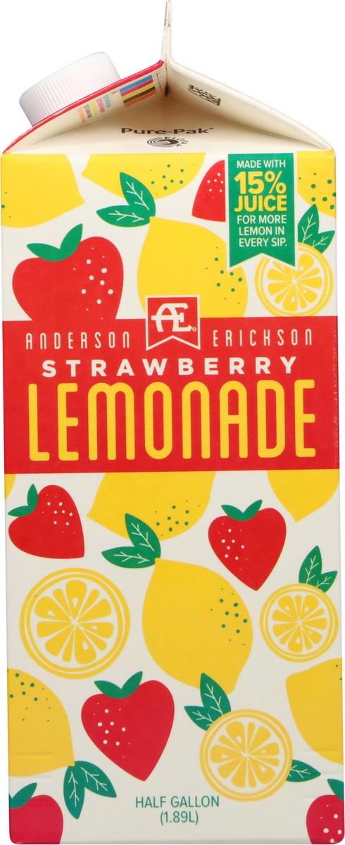 slide 13 of 13, Anderson Erickson Dairy AE Dairy Strawberry Lemonade, 1/2 gal