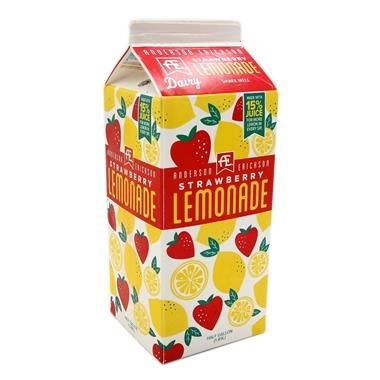 slide 1 of 1, AE Dairy Strawberry Lemonade, 1/2 gal